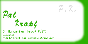 pal kropf business card